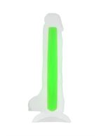 Прозрачно-зеленый фаллоимитатор, светящийся в темноте, Clark Glow (22 см)