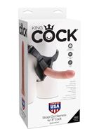 Телесный страпон на трусиках Strap-on Harness Cock - 20,3 см.