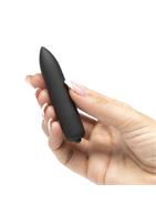Черная вибропуля X-Basic Long Bullet 10 speeds (9 см)