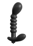 Анальный вибромассажер Ribbed Prostate Vibe - 15,2 см.