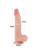 Телесный фаллоимитатор 8.5" Sliding Skin Dual Layer Dong (20 см)