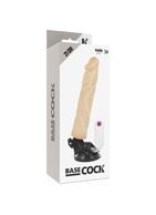 Телесный вибратор на мощной присоске Basecock Realistic Vibrator Remote Control (21 см)