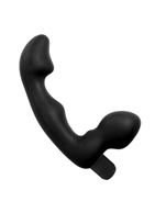Безремневый черный страпон со стимуляцией G-точки Karma Strapless G-Spot Vibe - 16,5 см.