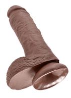 Коричневый фаллоимитатор 8" Cock with Balls (21,3 см)