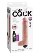 Фаллоимитатор King Cock 10 Squirting Cock с эффектом эякуляции (25,4 см)