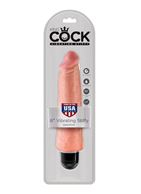 Телесный вибратор-реалистик 8 Vibrating Stiffy - 24,8 см.