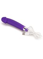 Фиолетовый вибратор Rechargeable IJOY Silicone Dildo (16,5 см)