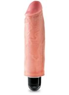 Телесный вибратор-реалистик 6 Vibrating Stiffy - 17,8 см.