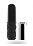 Чёрно-серебристая вибропуля Satisfyer Mini Sparkling Darling