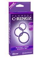 Набор из трех эрекционных колец Silicone 3-Ring Stamina Set