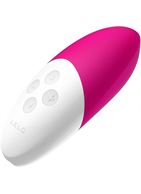 Реагирующий на окружающие звуки бело-розовый вибромассажёр Siri 2 Cerise