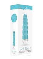 Бирюзовый фигурный вибратор Lauryn - 15 см.