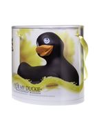 Чёрный вибратор-утенок I Rub My Duckie