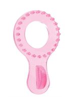 Розовое эрекционное кольцо SYNERGY CLIT BUMPER LOVE RING PINK