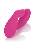 Розовый перезаряжаемый вибратор со стимуляцией клитора Silhouette S17