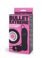 Чёрное виброяйцо с пультом BULLET EXTREME