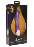 Фиолетовый вибратор G Spice с функцией нагрева (20,8 см)