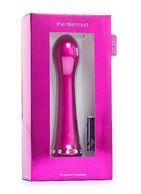 Вибратор с кристаллами The Diamond Pink - 16,5 см.