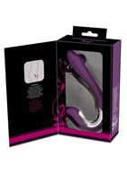 Перезаряжаемый вибратор Javida Vibe with Clit Stimulator с клиторальным стимулятором (18,5 см)