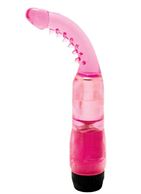 Розовый вибромассажер-стимулятор G-spot - 19 см.