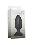 Черная анальная пробка Platinum Premium Silicone - The Rocket - Black