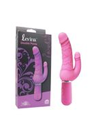Розовый вибратор Levina Double Penis (21,5 см)