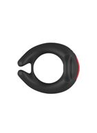 Черное эрекционное виброкольцо Cock Ring с пультом ДУ