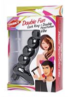 Насадка для двойного проникновения Double Fun Cock Ring with Double Penetration Vibe