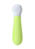 Лаймовый мини-вибратор MINI 2 с ребрами (11,8 см)