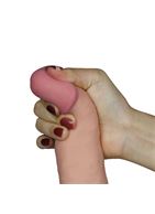 Телесный вибратор Ultra Soft Dude 8.8 с пультом управления (20 см)