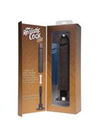 Коричневый вибратор The Realistic Cock - 10" ULTRASKYN Without Balls (29,2 см)