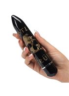 Чёрный классический вибратор Motley Crue Classic Skull (18,4 см)