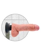 Вибромассажер со съёмной присоской 8" Vibrating Cock with Balls (20,3 см)