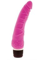 Розовый вибратор-реалистик с венками PURRFECT SILICONE CLASSIC 7.1INCH PINK - 18 см.