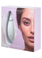 Белый бесконтактный клиторальный стимулятор Womanizer Premium