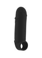Чёрная удлиняющая насадка Stretchy Thick Penis Extension No.35 - 15,2 см.