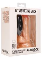 Телесный вибратор реалистик Vibrating Realistic Cock 6" With Scrotum (15 см)