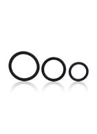 Набор чёрных эрекционных колец Tri-Ring