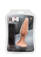 Телесная анальная пробка с вибрацией BOOTYFUL 6INCH SLIM INTRUDER (15 см)