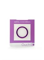 Фиолетовое металлическое эрекционное кольцо Metal Cockring