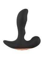 Черный массажер простаты с вибрацией Remote Controlled Prostate Plug with 2 Functions (13,6 см)