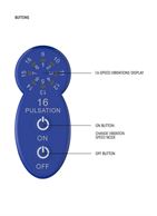 Синий универсальный массажер Silicone Massage Wand (20 см)