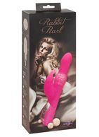 Розовый вибромассажёр с клиторальным отростком Rabbit Pearl - 26,5 см.