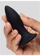 Черная анальная вибропробка Sensation Rechargeable Vibrating Butt Plug (8,9 см)