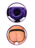 Фиолетовый фаллопротез Hollow Strap-On (16 см)