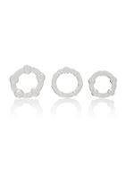 Набор из 3 прозрачных эрекционных колец различного диаметра Island Rings
