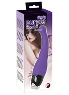Фиолетовый вибратор для G-стимуляции Simply Silicone - 21 см.