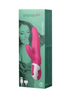 Ярко-розовый вибратор Satisfyer - Mr. Rabbit с клиторальным отростком (22,1 см)