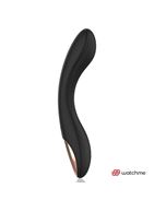 Черно-золотой вибратор с пультом-часами Anne's Desire Curve G-Spot Vibe Wireless Watchme (20,5 см)