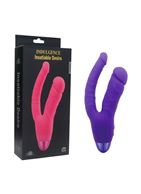 Фиолетовый двойной вибратор INDULGENCE Rechargeable Insatiable Desire (21 см)